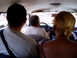 Dans un taxi