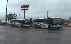 Les bus, direction Niagara Falls