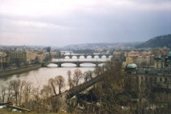 Les diffrents ponts de la Vltava